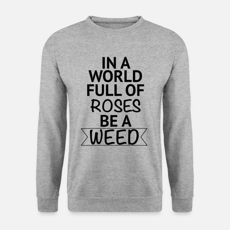 Weed / Cannabis - Sweat-shirt Unisexe - gris chiné