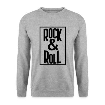 Rock & Roll - Sweat-shirt Unisexe - gris chiné - Devant - Alina (178cm) & Michal (187cm)