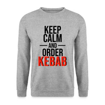 Commande kebab - Sweat-shirt Unisexe - gris chiné - Devant - Alina (178cm) & Michal (187cm)