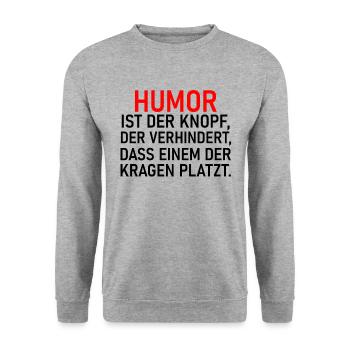 Humor - Unisex Pullover - Weißgrau meliert - Vorne - Alina (178cm) & Michal (187cm)
