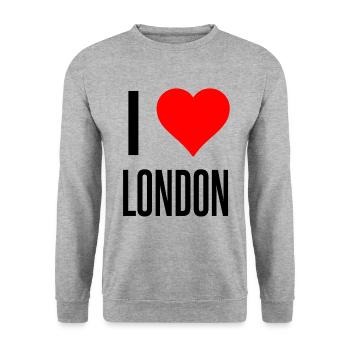 Londres - Sweat-shirt Unisexe - gris chiné - Devant - Alina (178cm) & Michal (187cm)
