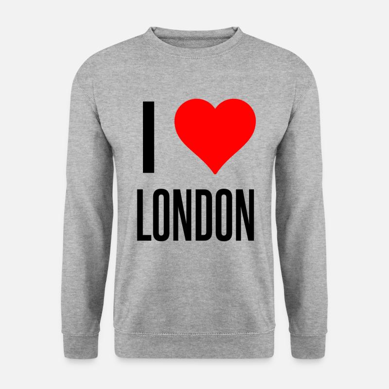 London - Unisex Pullover - Weißgrau meliert