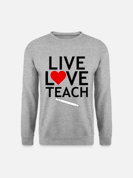 Lehrerin - Unisex Pullover - Weißgrau meliert