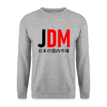 Jdm Japanese vehicles - Unisex Sweatshirt - salt & pepper - Front - Alina (178cm) & Michal (187cm)