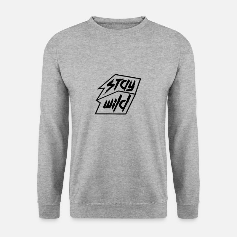 Stay Wild - Unisex Pullover - Weißgrau meliert