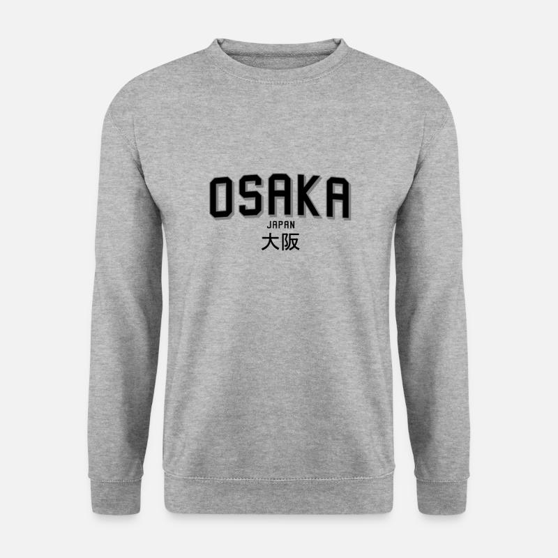 Osaka Japan - Unisex Pullover - Weißgrau meliert