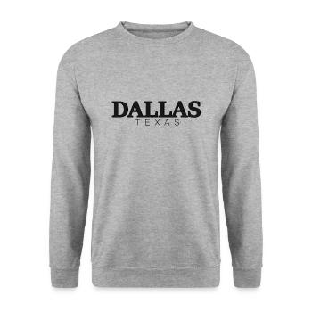 Dallas Texas - Unisex Pullover - Weißgrau meliert - Vorne - Alina (178cm) & Michal (187cm)