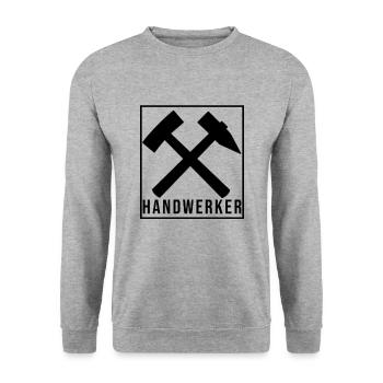 craftsman - Unisex Sweatshirt - salt & pepper - Front - Alina (178cm) & Michal (187cm)