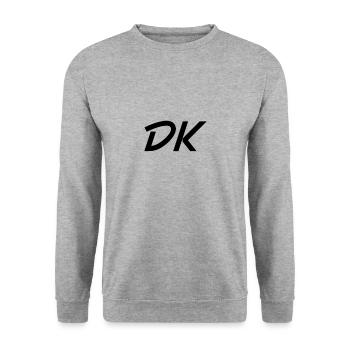 DK - Unisex Pullover - Weißgrau meliert - Vorne - Alina (178cm) & Michal (187cm)