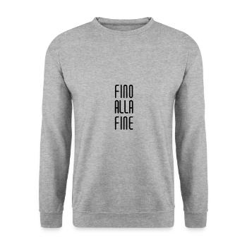 Bis zum ende - Unisex Pullover - Weißgrau meliert - Vorne - Alina (178cm) & Michal (187cm)