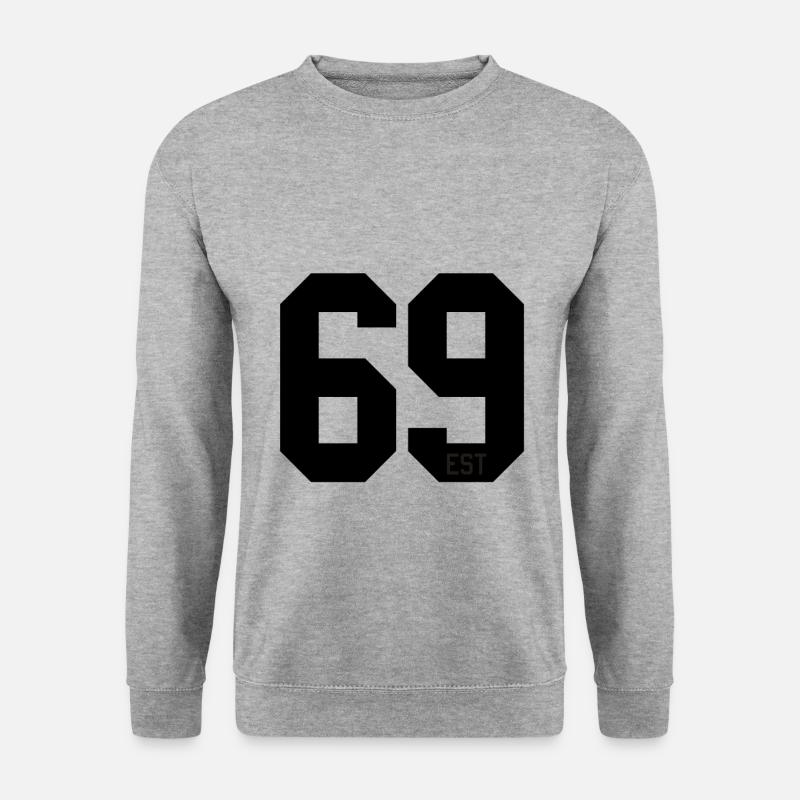 Est 69 - Unisex Pullover - Weißgrau meliert
