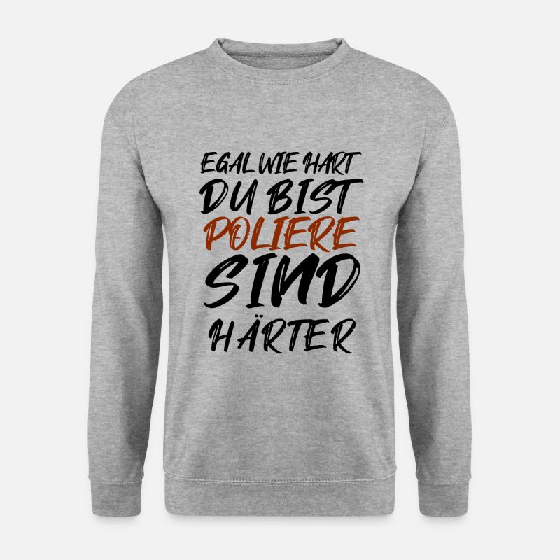 Polier / Baustellen Leiter - Unisex Pullover - Weißgrau meliert