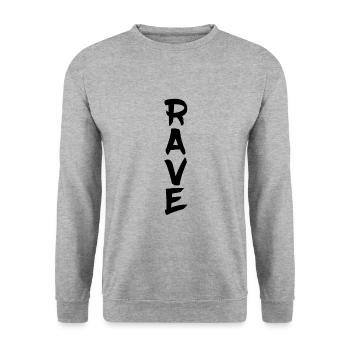 Rave - Unisex Pullover - Weißgrau meliert - Vorne - Alina (178cm) & Michal (187cm)