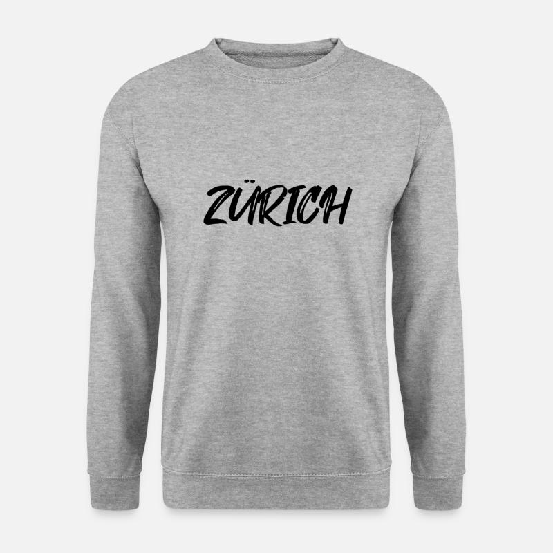 Zürich - Unisex Pullover - Weißgrau meliert