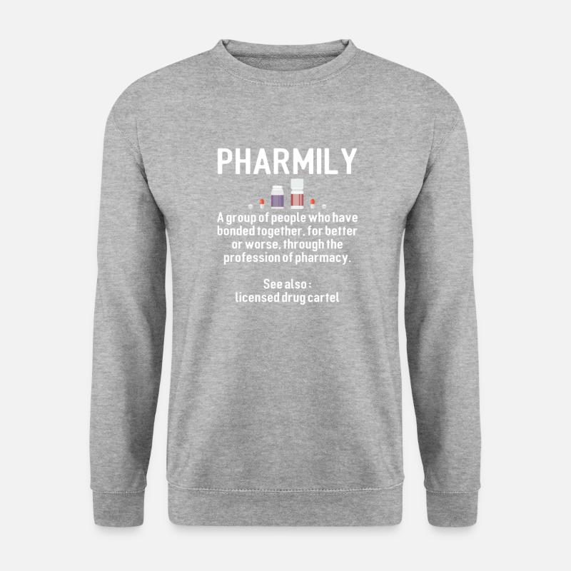 pharmily, Apothekertechniker, pharm tech Geschenke - Unisex Pullover - Weißgrau meliert