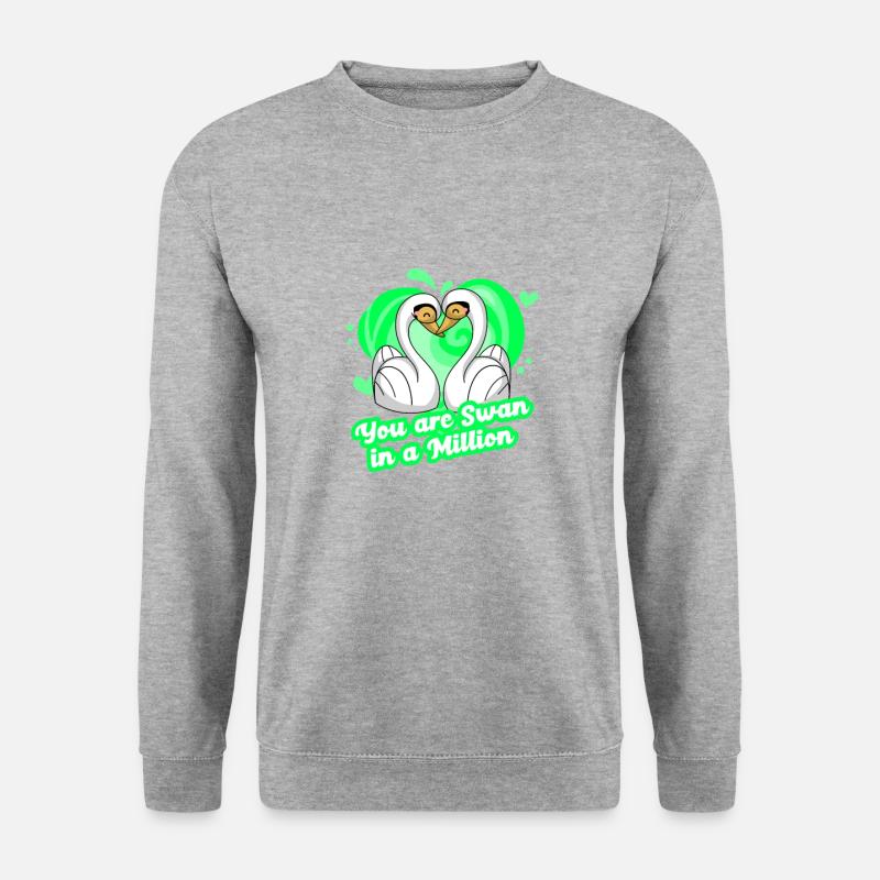 love - Unisex Pullover - Weißgrau meliert