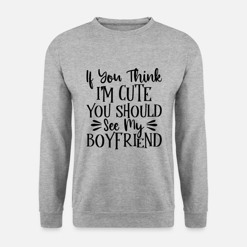 Niedliche Freundin Freund Freund Valentinstag - Unisex Pullover - Weißgrau meliert