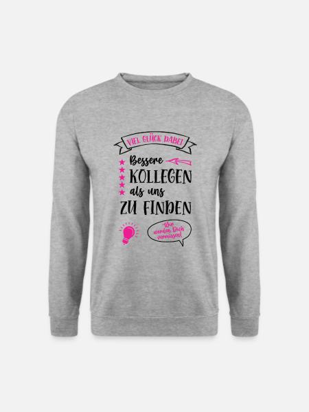 Kollege Abschied Verabschiedung Jobwechsel Arbeit - Unisex Pullover - Weißgrau meliert