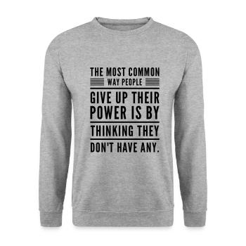 La façon la plus courante d’inspiration et de motivation - Sweat-shirt Unisexe - gris chiné - Devant - Alina (178cm) & Michal (187cm)