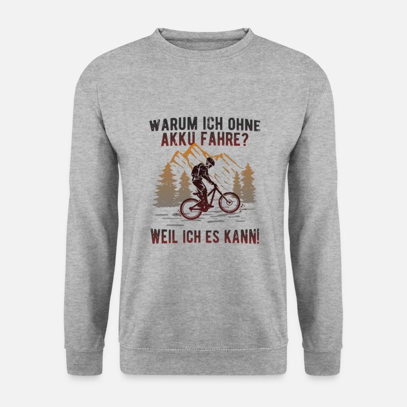 Mountainbike MTB - Unisex Pullover - Weißgrau meliert