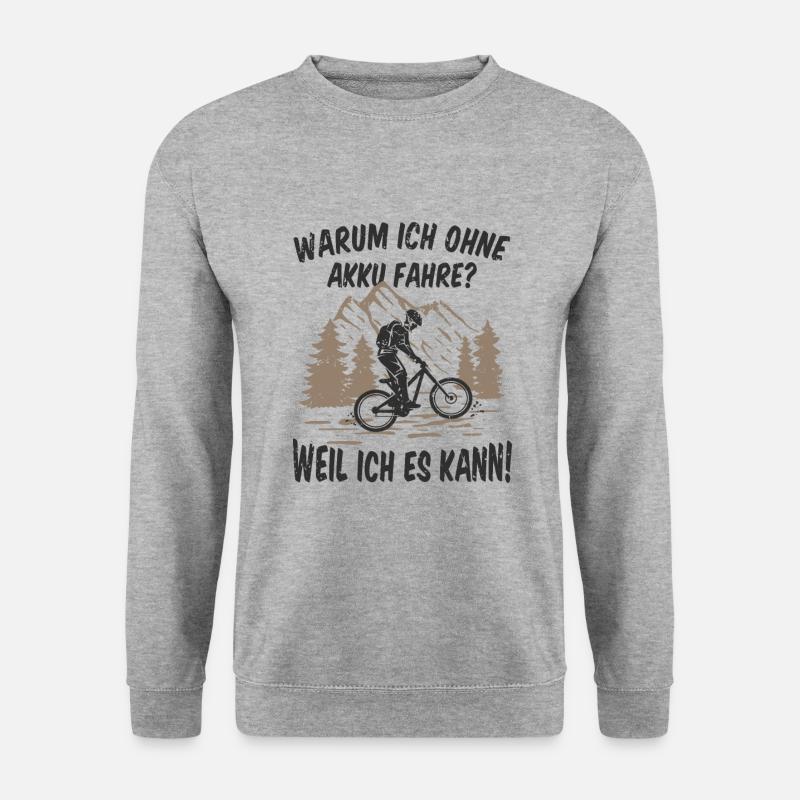 Fahrrad MTB Mountainbike - Unisex Pullover - Weißgrau meliert