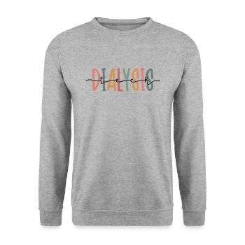 Dialysis Tech Funny Dialysis Technician Dialysis - Unisex Sweatshirt - salt & pepper - Front - Alina (178cm) & Michal (187cm)
