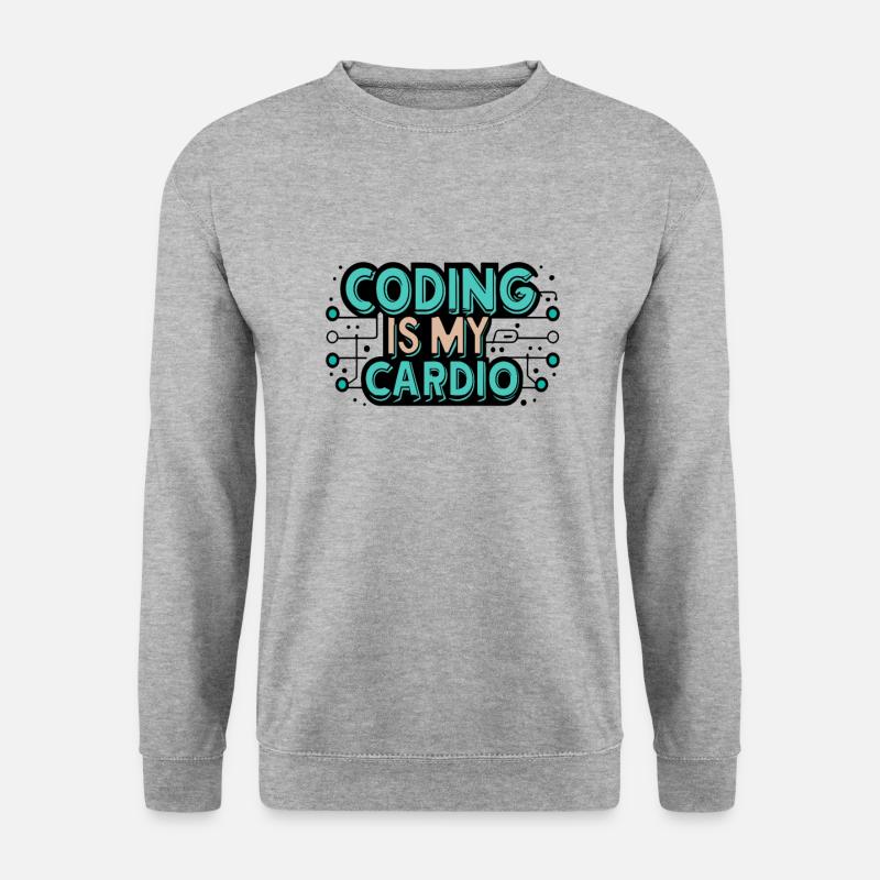 Coding Is My Cardio | Funny programmer - Unisex Sweatshirt - salt & pepper