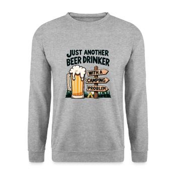 Design de camping amusant pour les amateurs de bière - Sweat-shirt Unisexe - gris chiné - Devant - Alina (178cm) & Michal (187cm)
