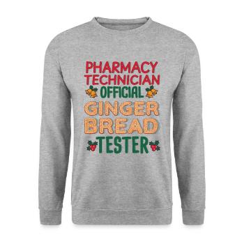 Pharmacy technician Xmas Gingerbread Christmas - Unisex Sweatshirt - salt & pepper - Front - Alina (178cm) & Michal (187cm)