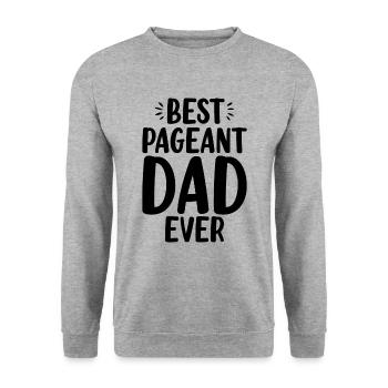Bester Pageant Papa aller Zeiten Glanz Glam Lustiger Vater - Unisex Pullover - Weißgrau meliert - Vorne - Alina (178cm) & Michal (187cm)