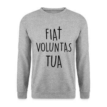 Voluntas tua N - Felpa unisex - grigio chiaro melange - Fronte - Alina (178cm) & Michal (187cm)