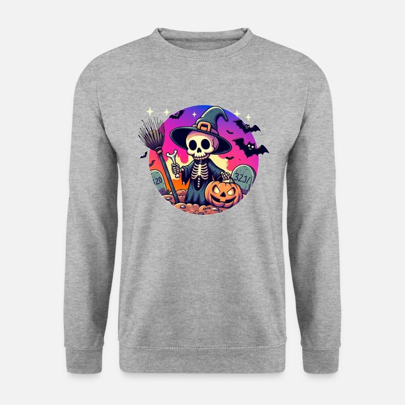 Mr. Bone Spooky Halloween 4 - Unisex Sweatshirt - salt & pepper