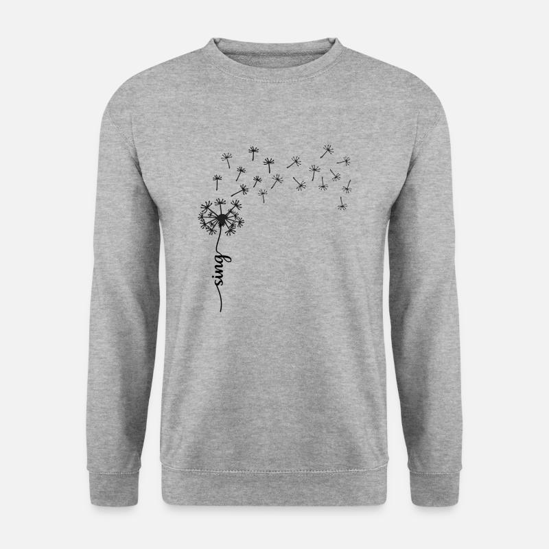 Conception de Sing Dandelion - Sweat-shirt Unisexe - gris chiné