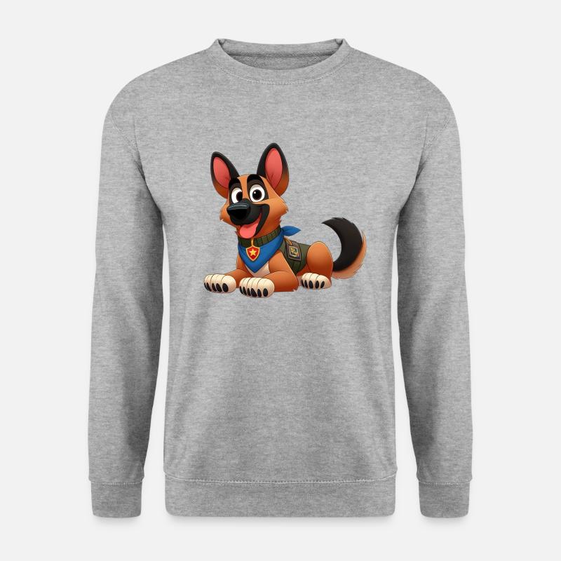 Malinois 14 - Unisex Pullover - Weißgrau meliert