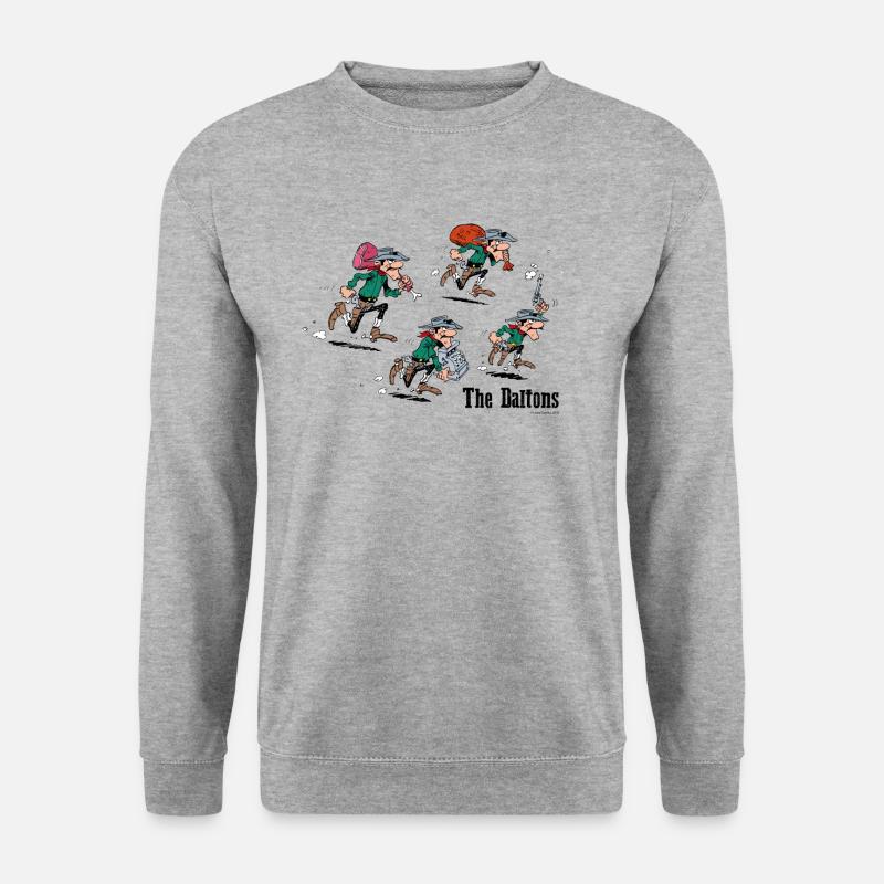 Lucky Luke Dalton Brüder The Daltons - Unisex Pullover - Weißgrau meliert