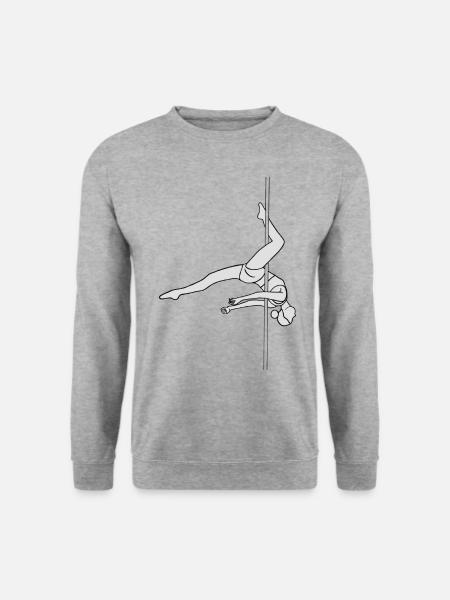 Pole Dance inside leghang - Unisex Pullover - Weißgrau meliert