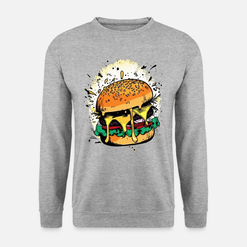 Cheeseburger Comic Burger - Unisex Sweatshirt - salt & pepper