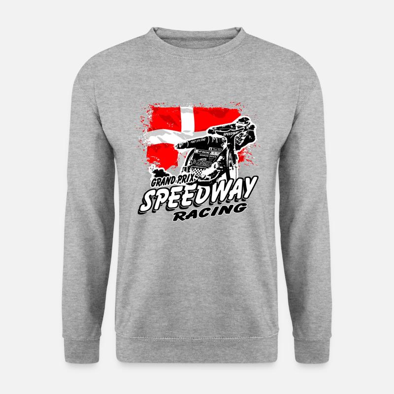 Speedway - Denmark Flag - Unisex Pullover - Weißgrau meliert