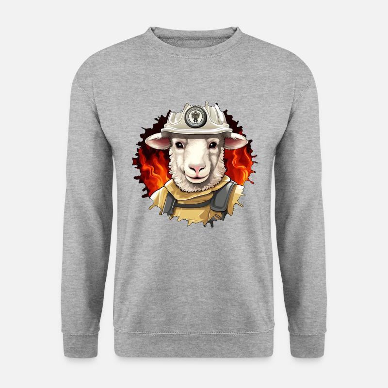 Fire Brigade Sheep - Unisex Sweatshirt - salt & pepper