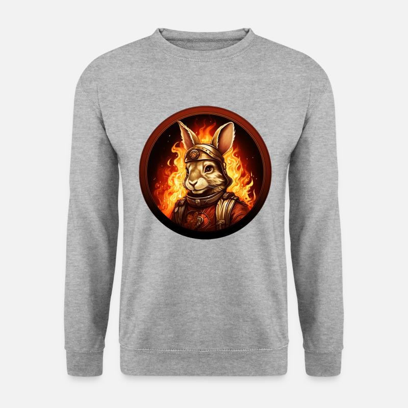 Firefighter Rabbit - Unisex Sweatshirt - salt & pepper