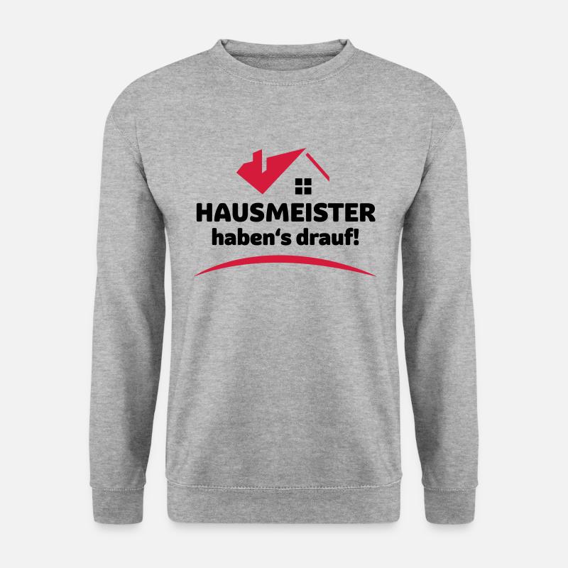 Hausmeister - Unisex Pullover - Weißgrau meliert