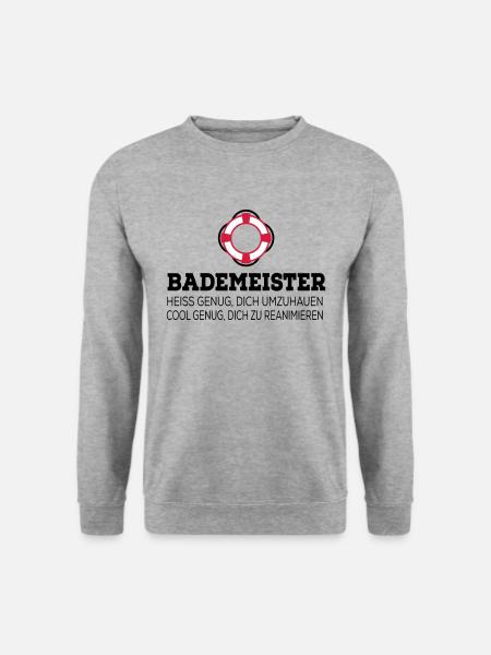 Bademeister - Unisex Pullover - Weißgrau meliert