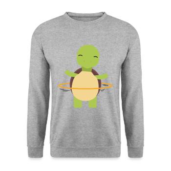 Tortue - Sweat-shirt Unisexe - gris chiné - Devant - Alina (178cm) & Michal (187cm)
