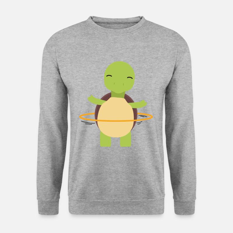 Schildkröte - Unisex Pullover - Weißgrau meliert