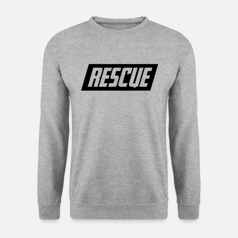 Rettung - Unisex Pullover - Weißgrau meliert