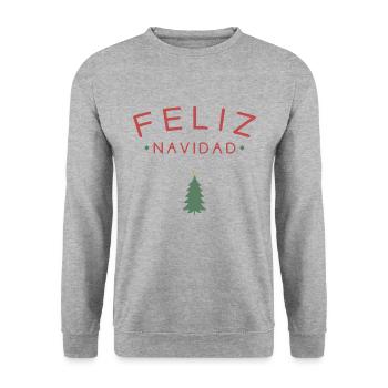 Feliz Navidad - Unisex Sweatshirt - salt & pepper - Front - Alina (178cm) & Michal (187cm)
