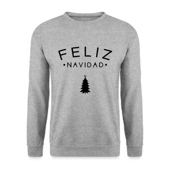 Feliz Navidad - Unisex Sweatshirt - salt & pepper - Front - Alina (178cm) & Michal (187cm)