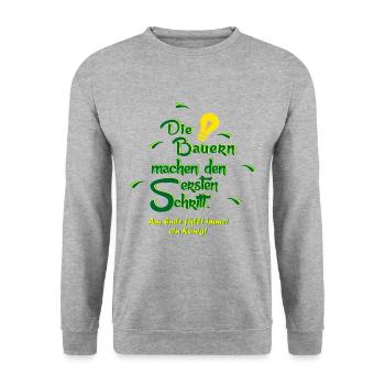 Agriculteur Agriculteurs Tracteurs agricoles - Sweat-shirt Unisexe - gris chiné - Devant - Alina (178cm) & Michal (187cm)
