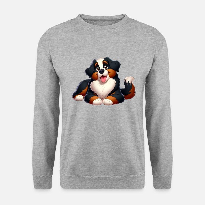 Berner Sennenhund - Unisex Pullover - Weißgrau meliert