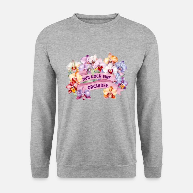 Nur noch eine orchidee - Unisex Pullover - Weißgrau meliert